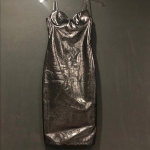 Leather midi Dress